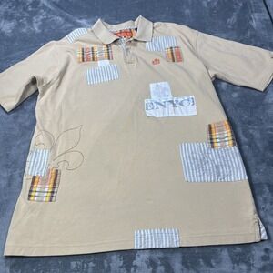 Vintage Enyce Clothing Co Shirt Men 3XL Colorful Patchwork Button Up Hip Hop Y2K